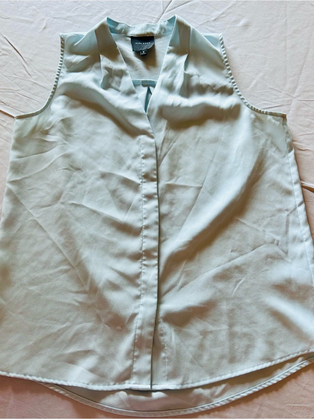 Sleeveless Light Blue Blouse